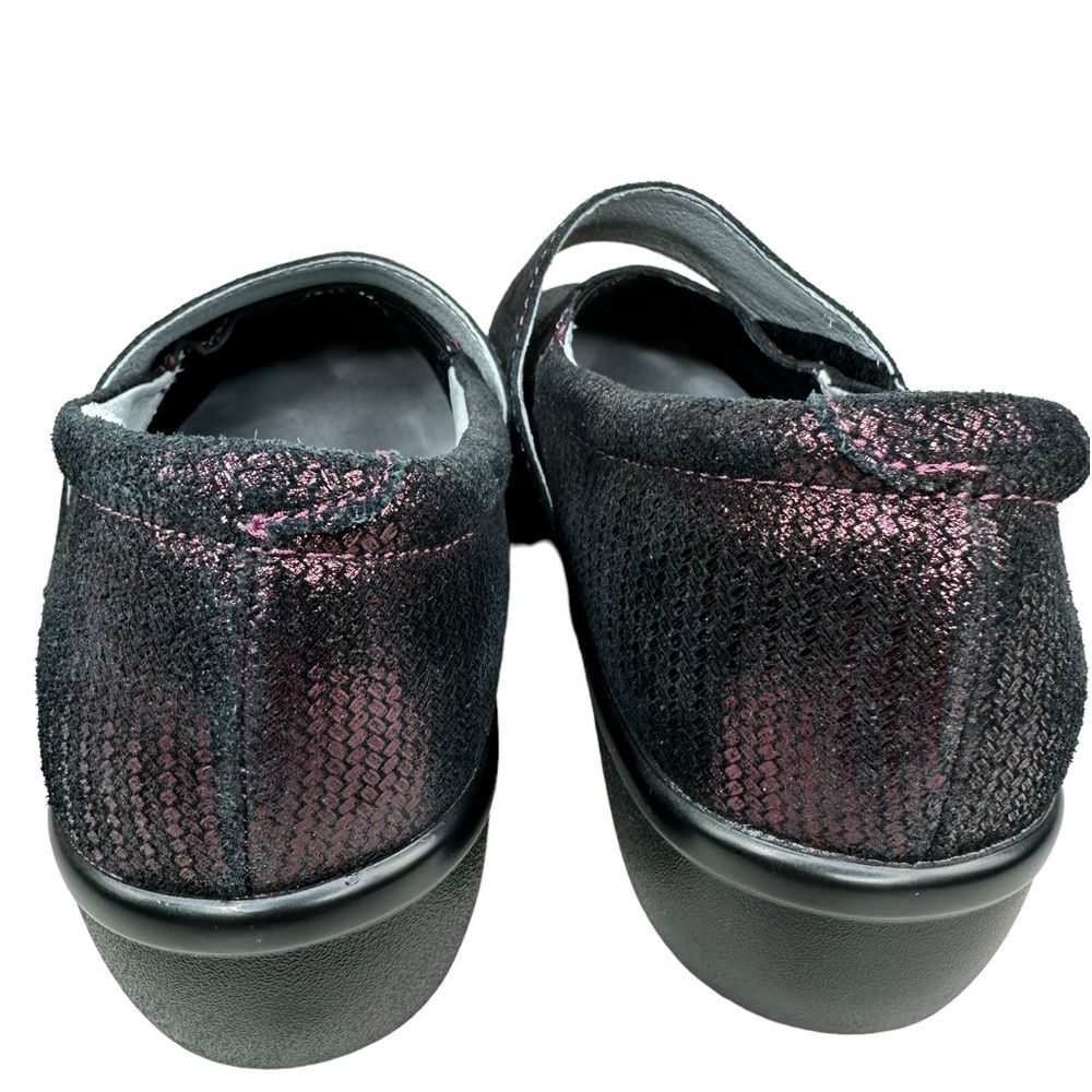 Women’s Alegria Lauryn Purple Wine Weave Cross Strap Metallic Clog Shoe Size 6.5 - Picture 5 of 8